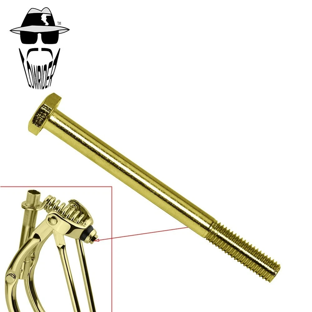 ORIGINAL LOWRIDER Gold Spring Fork Center Spring Bolt 120mm Steel Replacement.