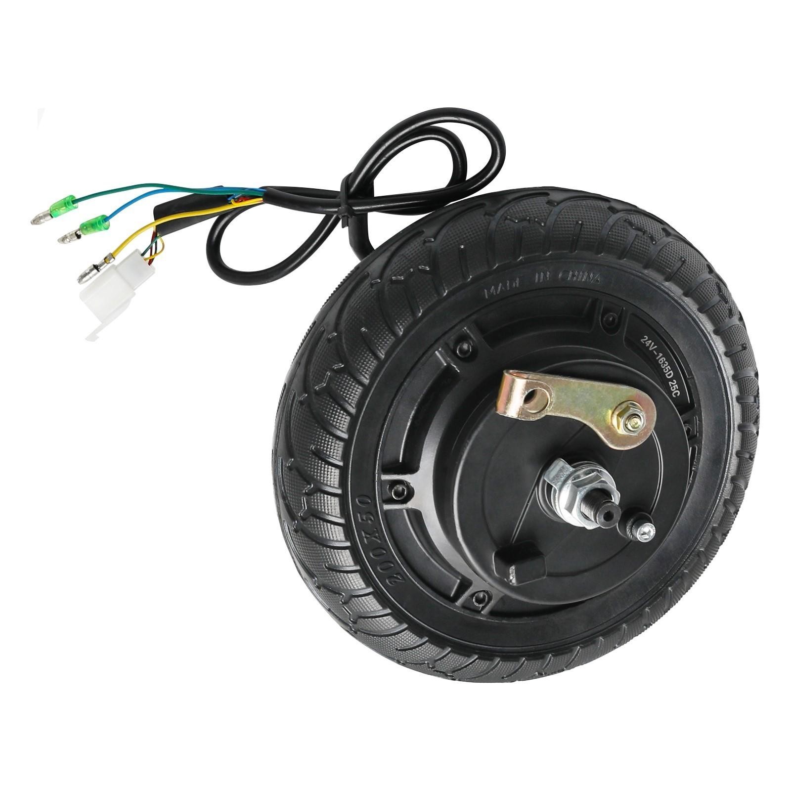 8″ Electric Wheelbarrow Wheel Motor 24V 350W Brushess Motor for Bicycle Scooter