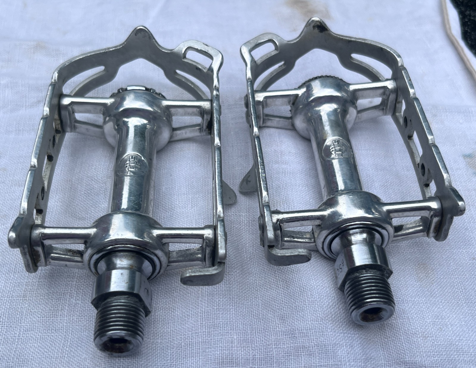 Zeus Gran Sport quill road pedals 9/16″ silver alloy vintage retro l’eroica bike