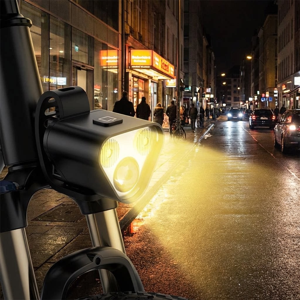500LM LED Bike Light Set Front and Rear with T6+2 XTE Beads IP4 Protection