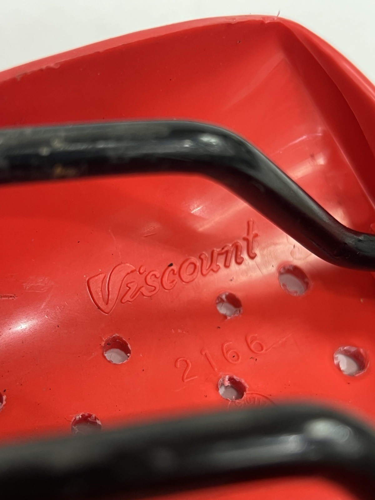 RED Viscount Dominator BMX Bicycle Seat- Old School Hard Shell saddle