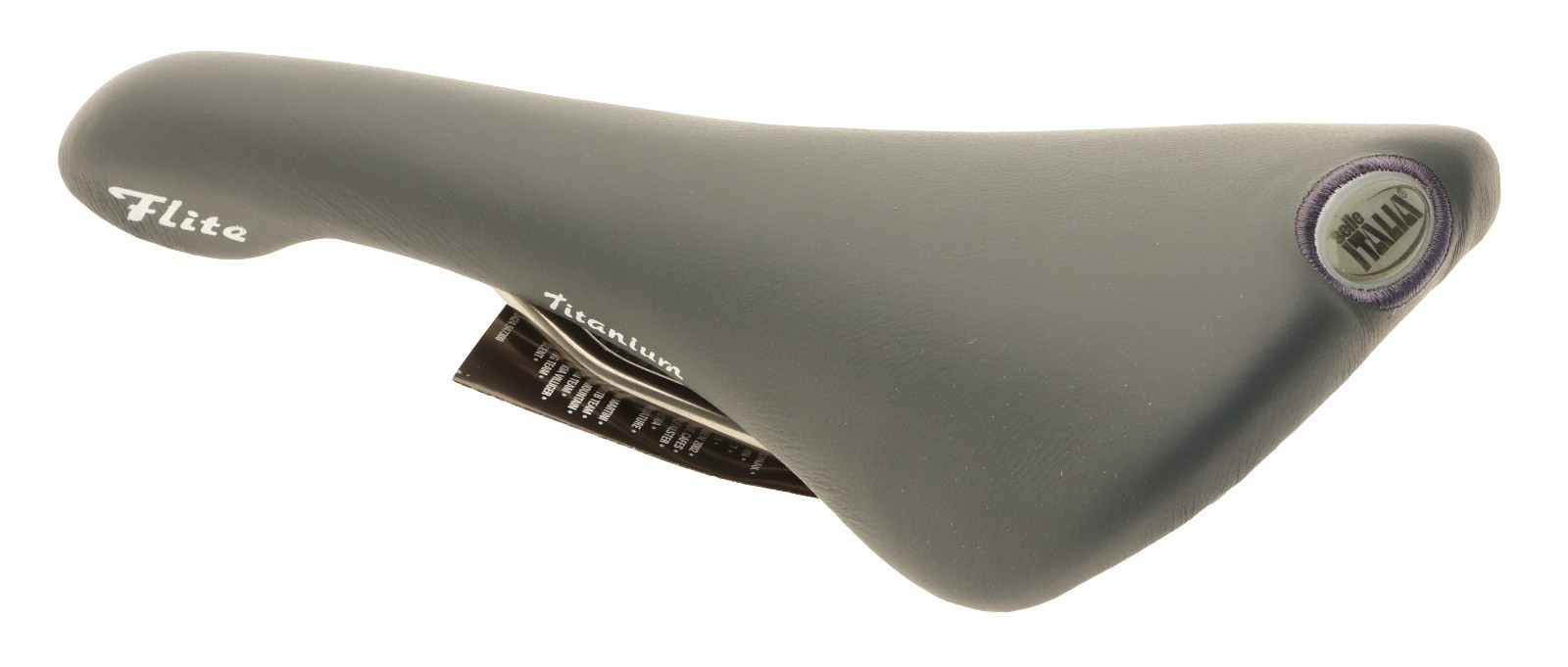 Selle Italia Flite Saddle Titanium Rail Calendar Gray Leather 2002 NIB NOS NEW