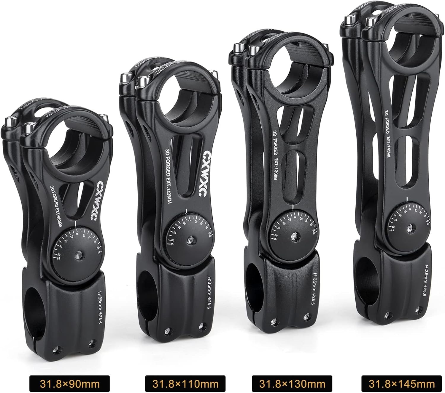 Lightweight Adjustable Bike Stem for 31.8mm Handlebars – Perfect for Touring