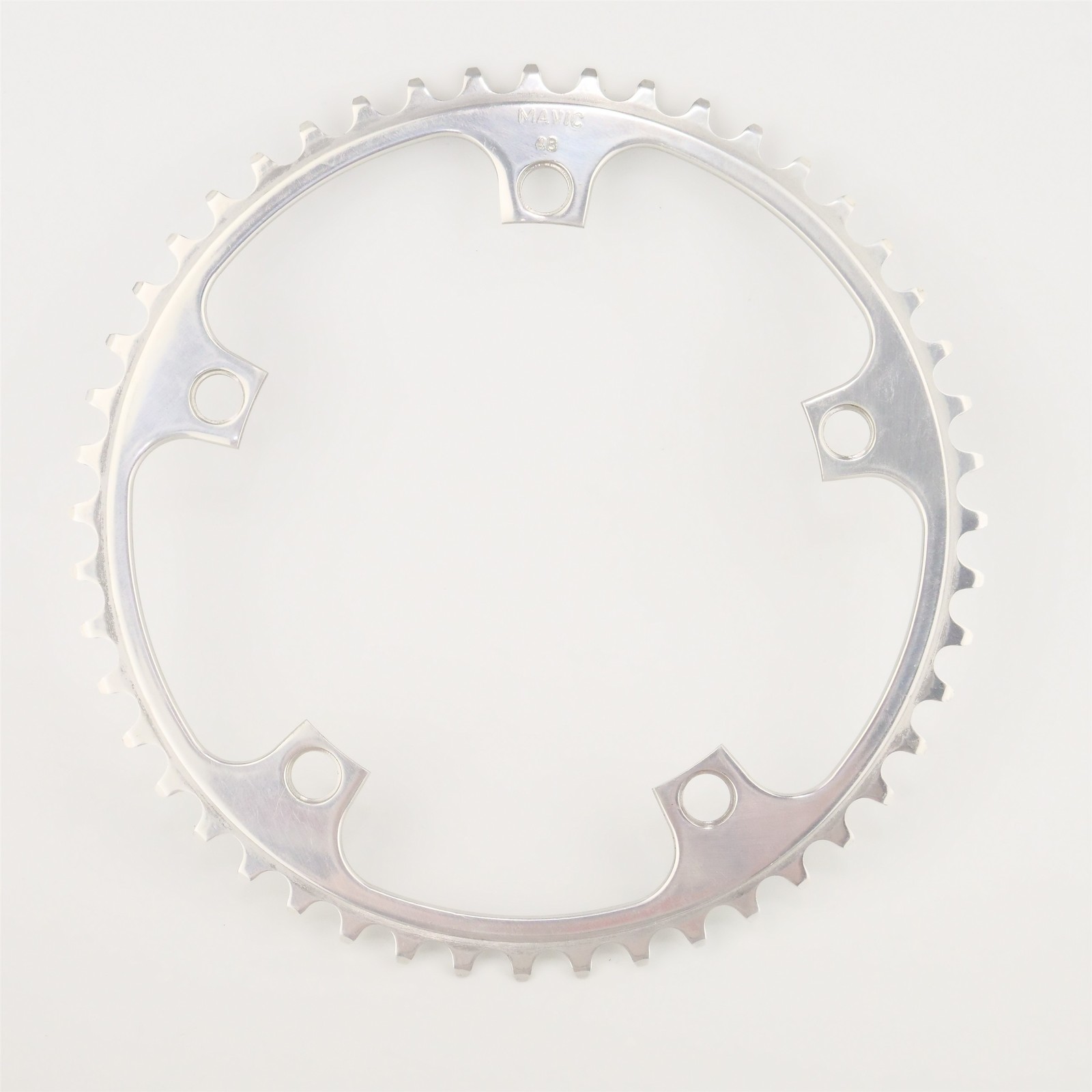 NOS Mavic 48t Chainring 144mm BCD 5 Arm 3/32″ Silver Aluminum Road Vintage