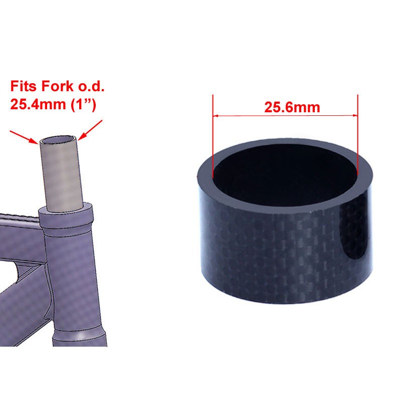 1″ OMNI Racer WORLDS LIGHTEST Carbon Fiber Headset Spacers: 2,5,10,15,20mm MATTE