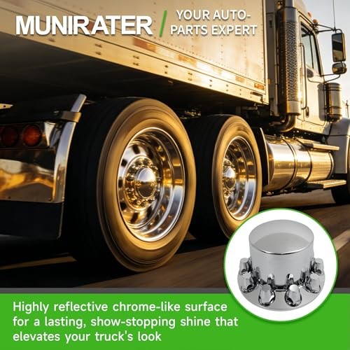 4PCS Rear Wheel Axle Hub Cover Kit 33mm Nut Covers Chrome ABS Plastic