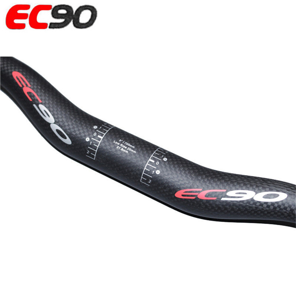 EC90 3K Full Carbon Fiber Mountain Bike Handlebar Flat/Riser Bar 31.8*600-760mm