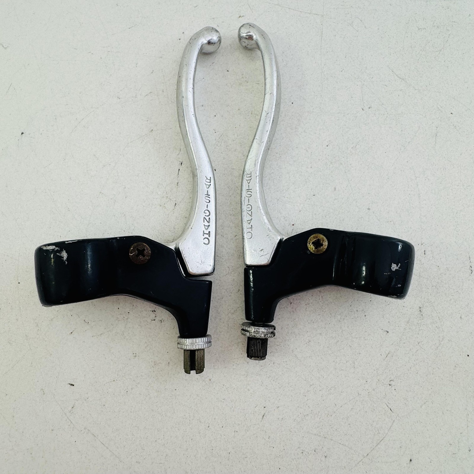 Chang Star Brake Levers Pair 22.2mm 4-Finger Silver Black BMX MTB Cruiser A98