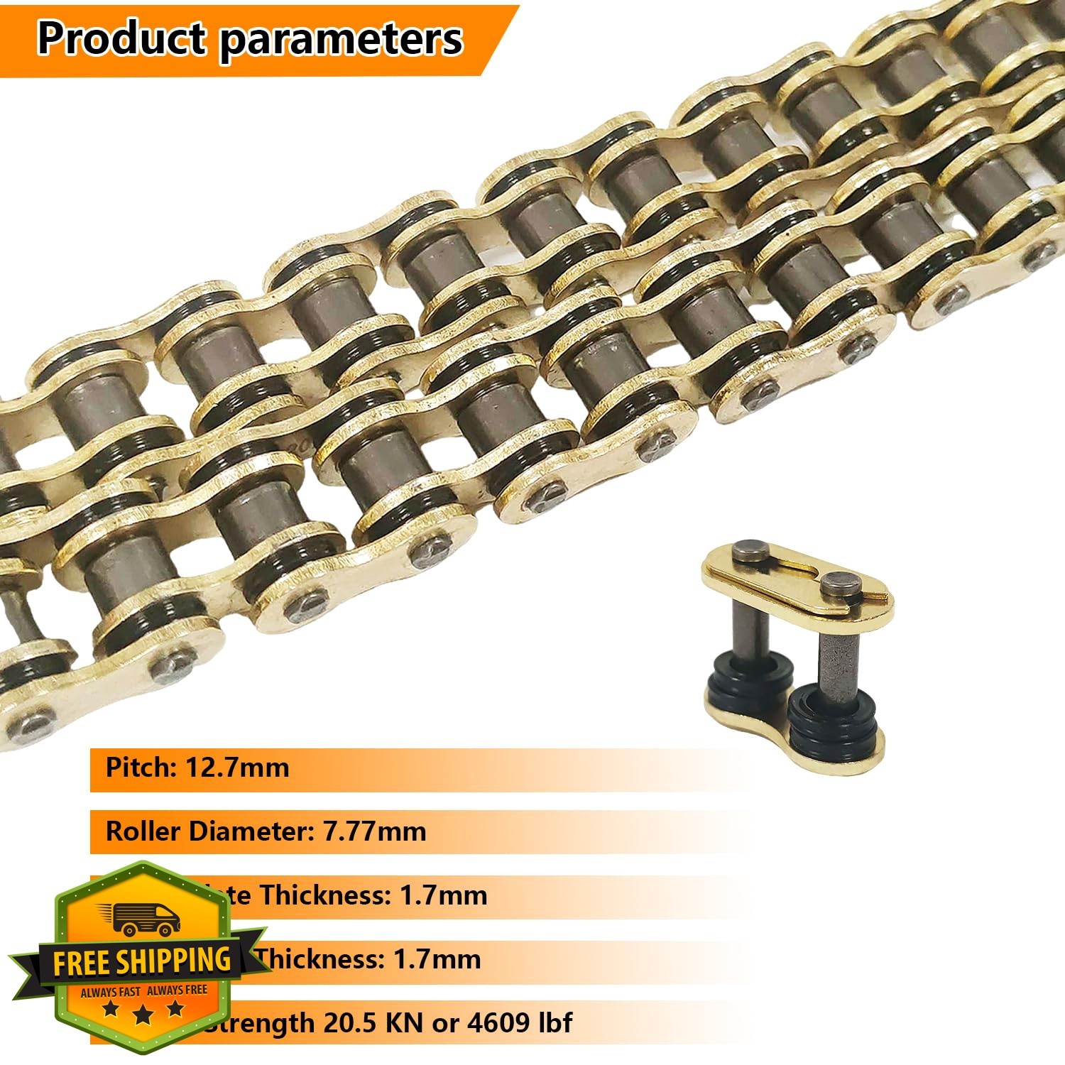 BIGLKNM 420 X-Ring Chain 106 Links Master Link