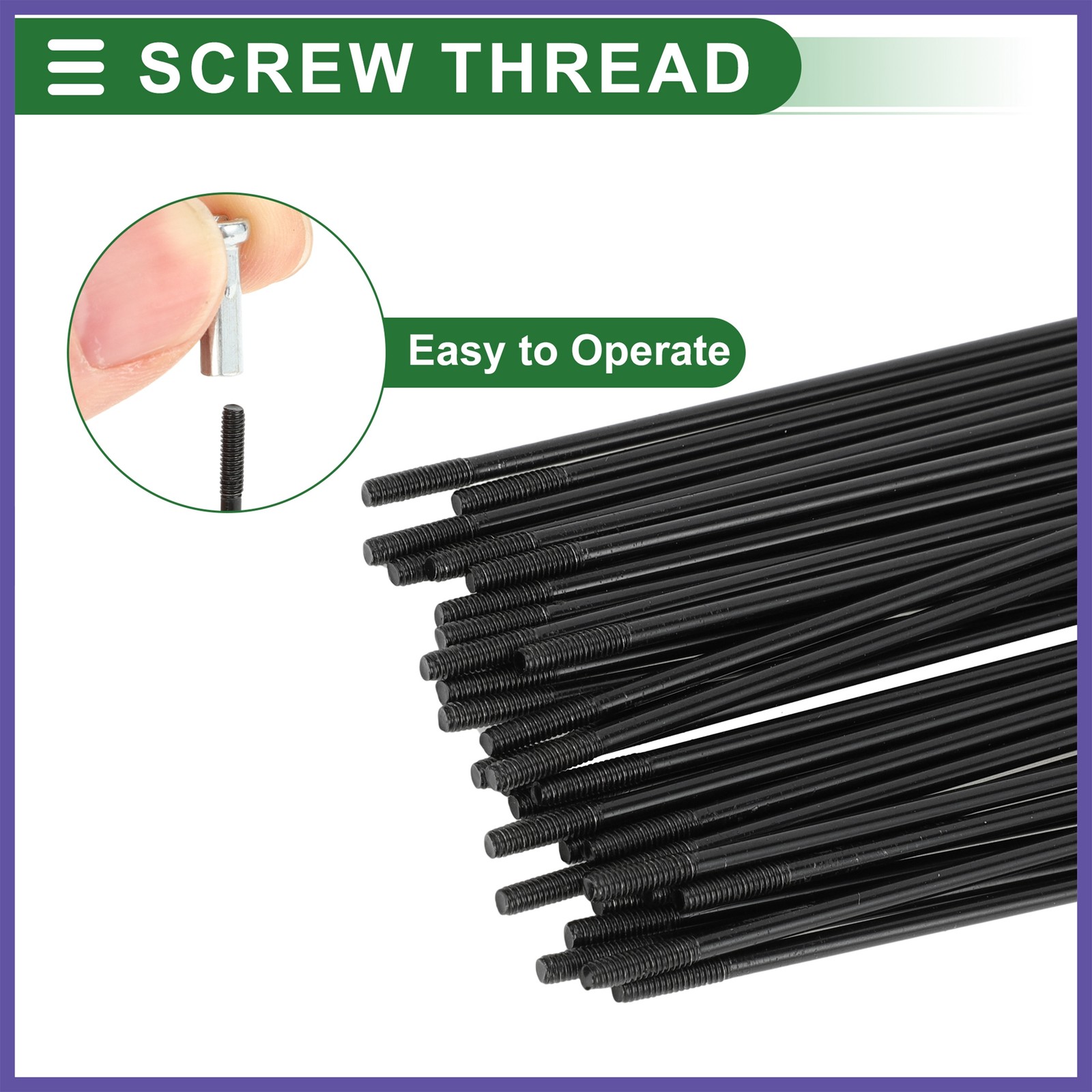 1Set 14G 255mm Length Bicycle Spokes Nipple Carbon Steel Black Universal