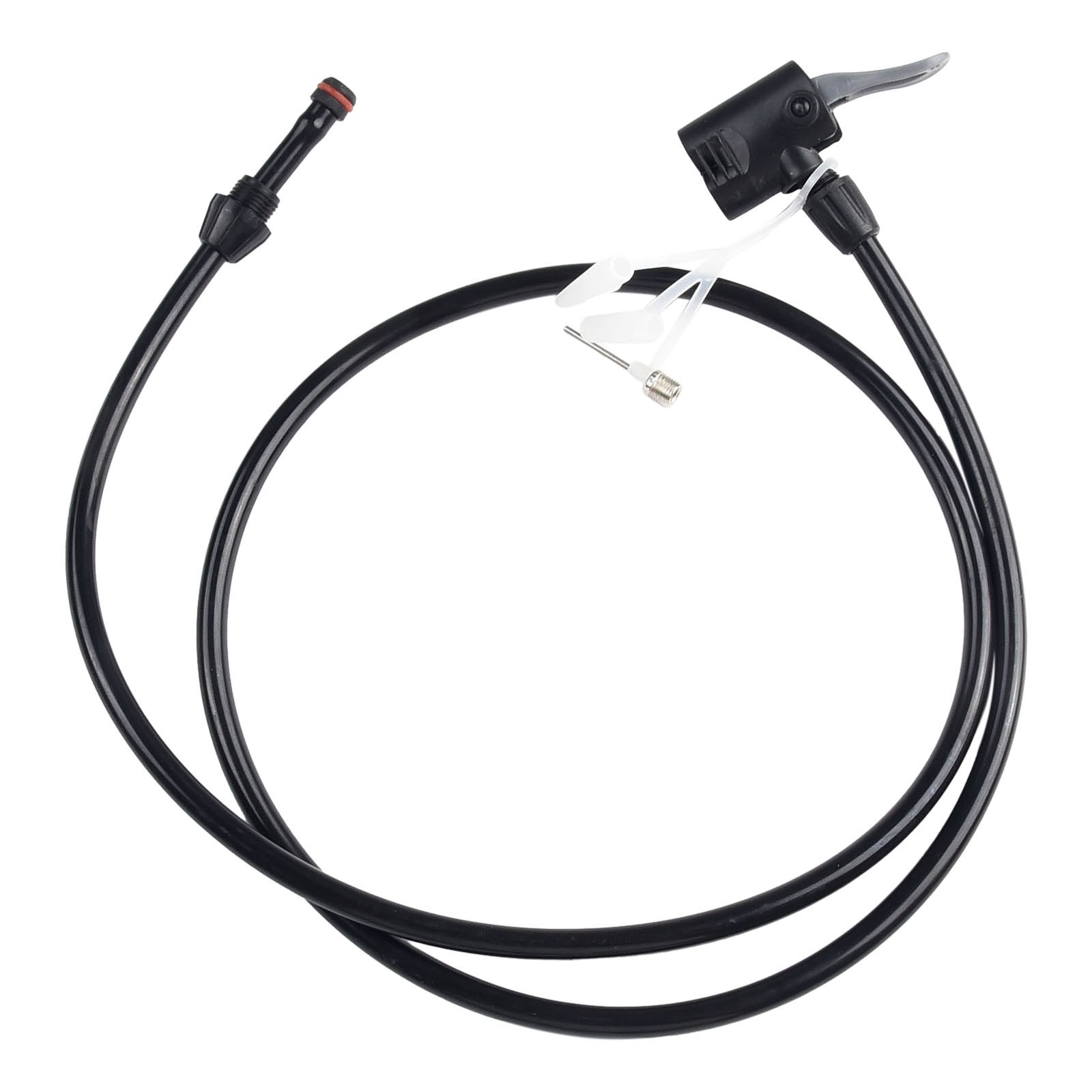 Convenient 125cm Bicycle Pump Tube Hose Extension for Multiple Nozzles
