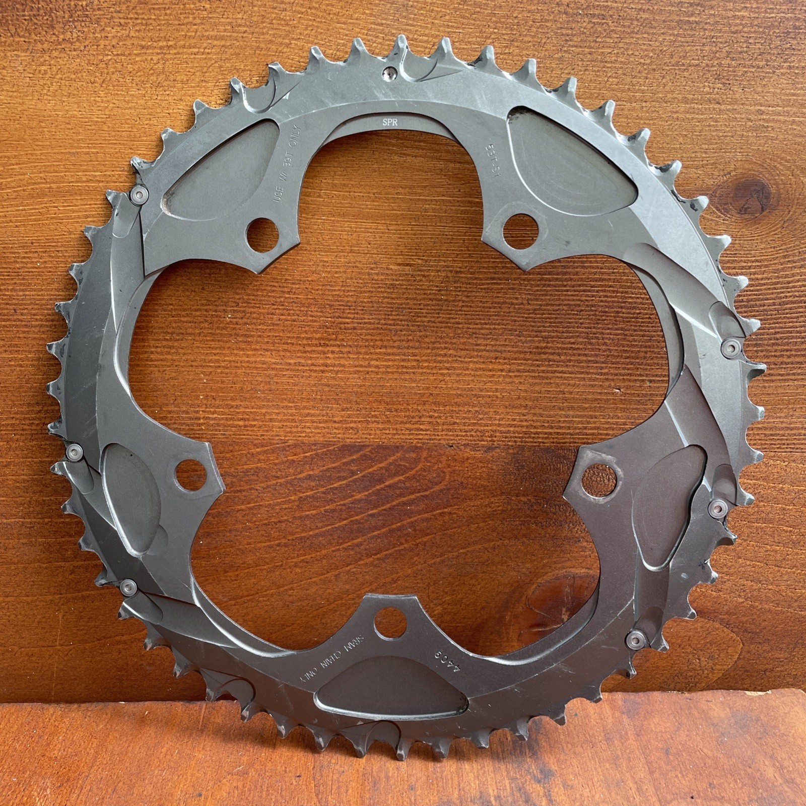 SRAM Powerglide Chainring Set 53/39t x 130mm BCD 10 Speed Gray used GC TAIWAN