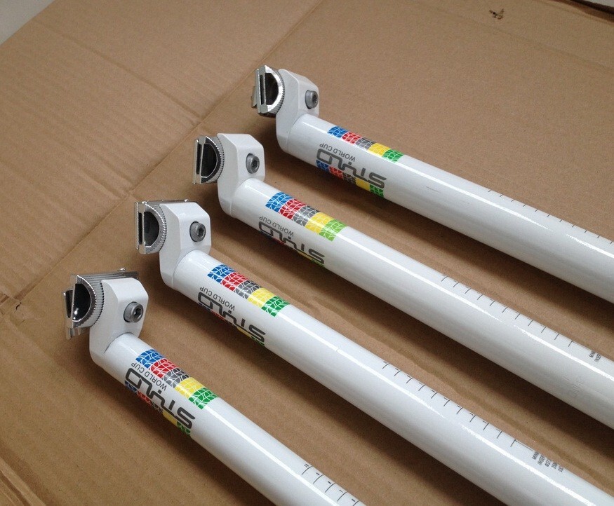 Aluminum MTB Road XC Bike saddle Seat post Backsweep Plain Seatpost 30.8*350mm