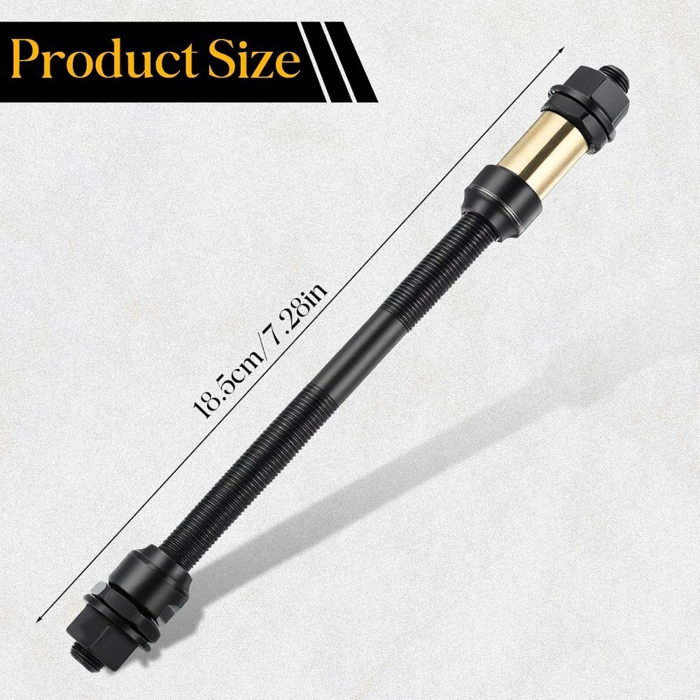 Bicycle Rear Axle Kit 3/8″ x 26 TPI 175mm for Multiple Speed Hubs with Conical