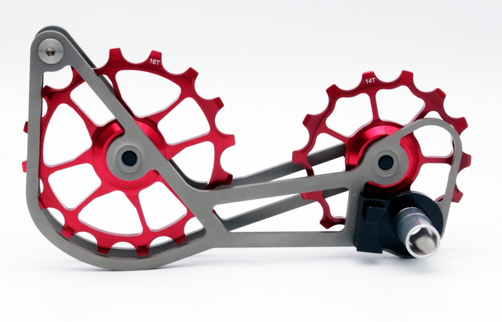SwishTi Road Cycle Oversized Pulley Titanium Cage for Campy/Campagnolo Red