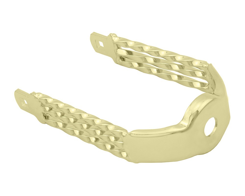 LOWRIDER Triple Square Twisted Extended Spring Fork Crown Gold 165mm x 96mm.
