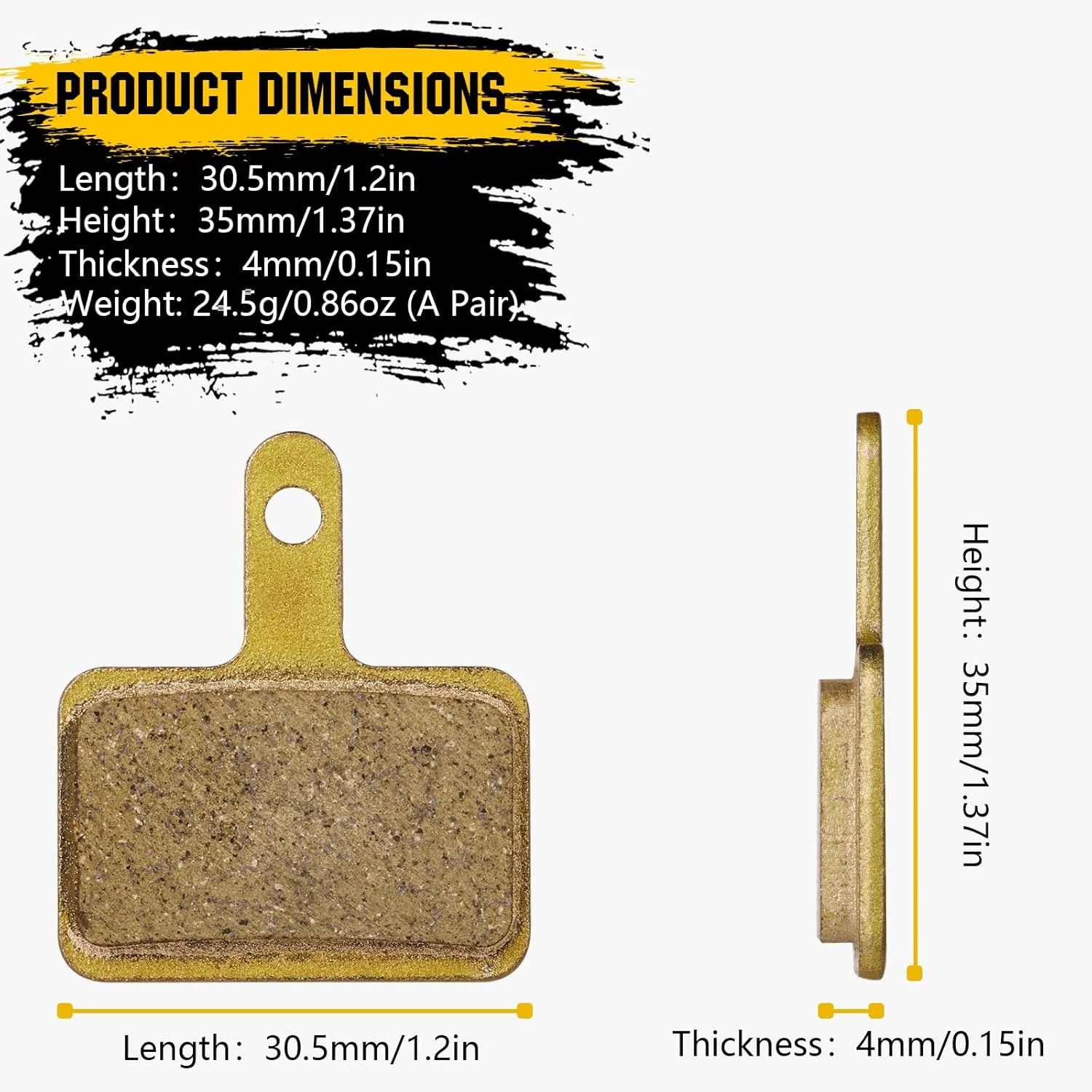 Semi-Metallic Disc Brake Pads for MTB Ebike