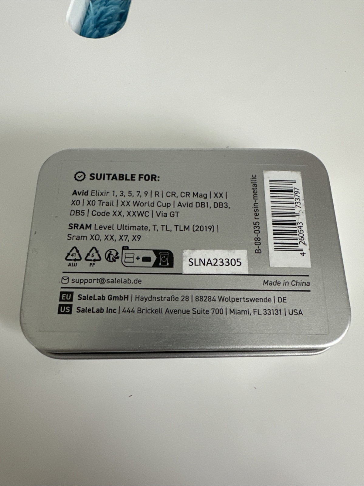Borgen Disc Pads for Avid and Sram See Photo/Description For Models Specifics