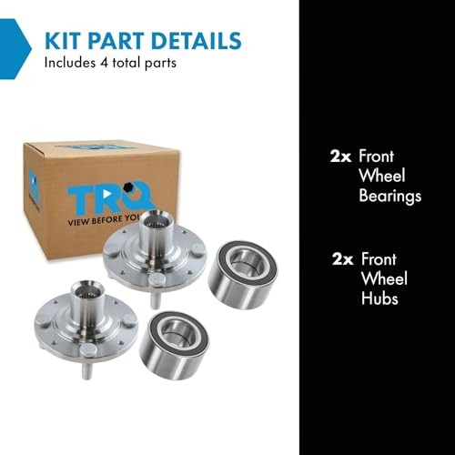 2 Piece Front Wheel Bearing & Hub Kit Set Compatible with 1992-2000 Honda