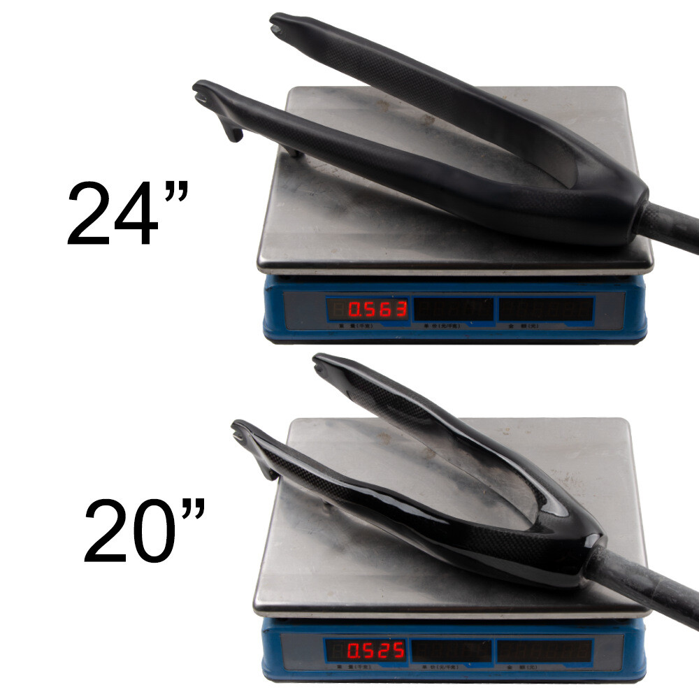 20er 24er Climbing BMX Bike Carbon Fork mtb Bicycle 28.6mm Forks Disc Brake