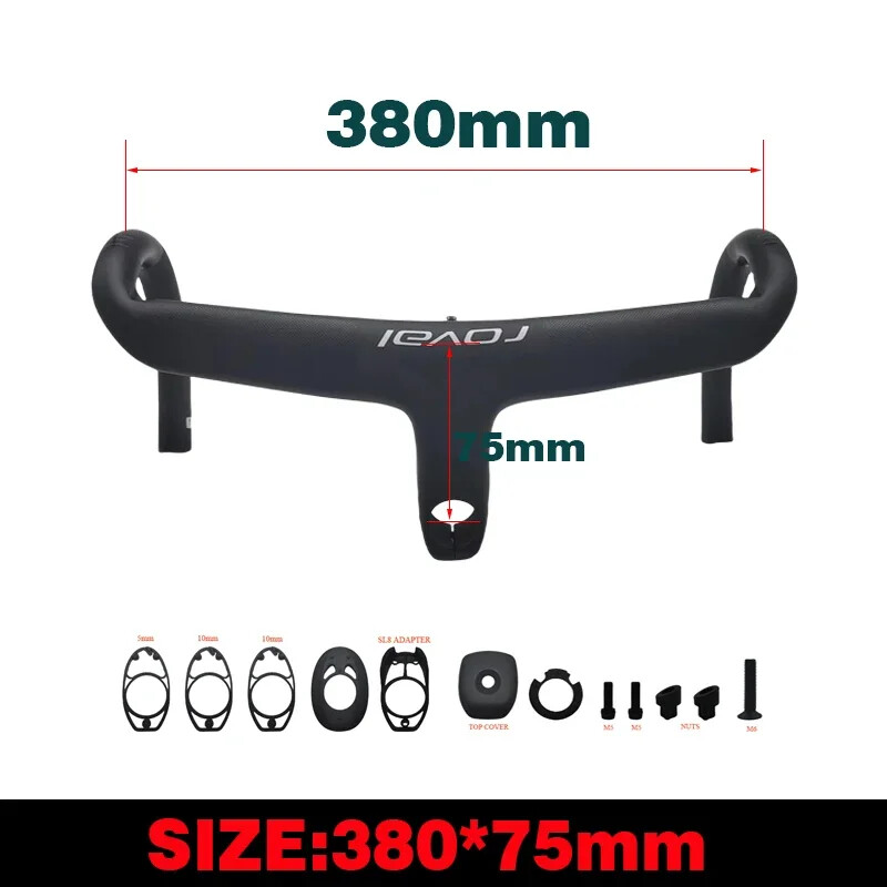 Carbon Fiber Internal Cable Routing Road Bicycle Handlebar Cockpit Di2 Drop Bar