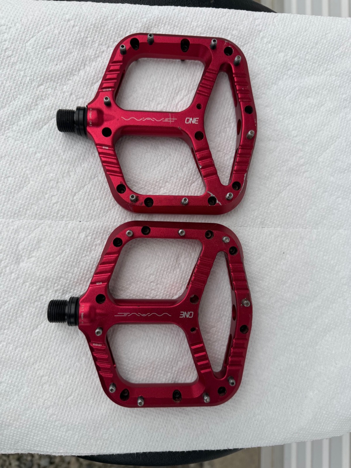 OneUp Components Wave Platform Pedals, Red Pre-Owned