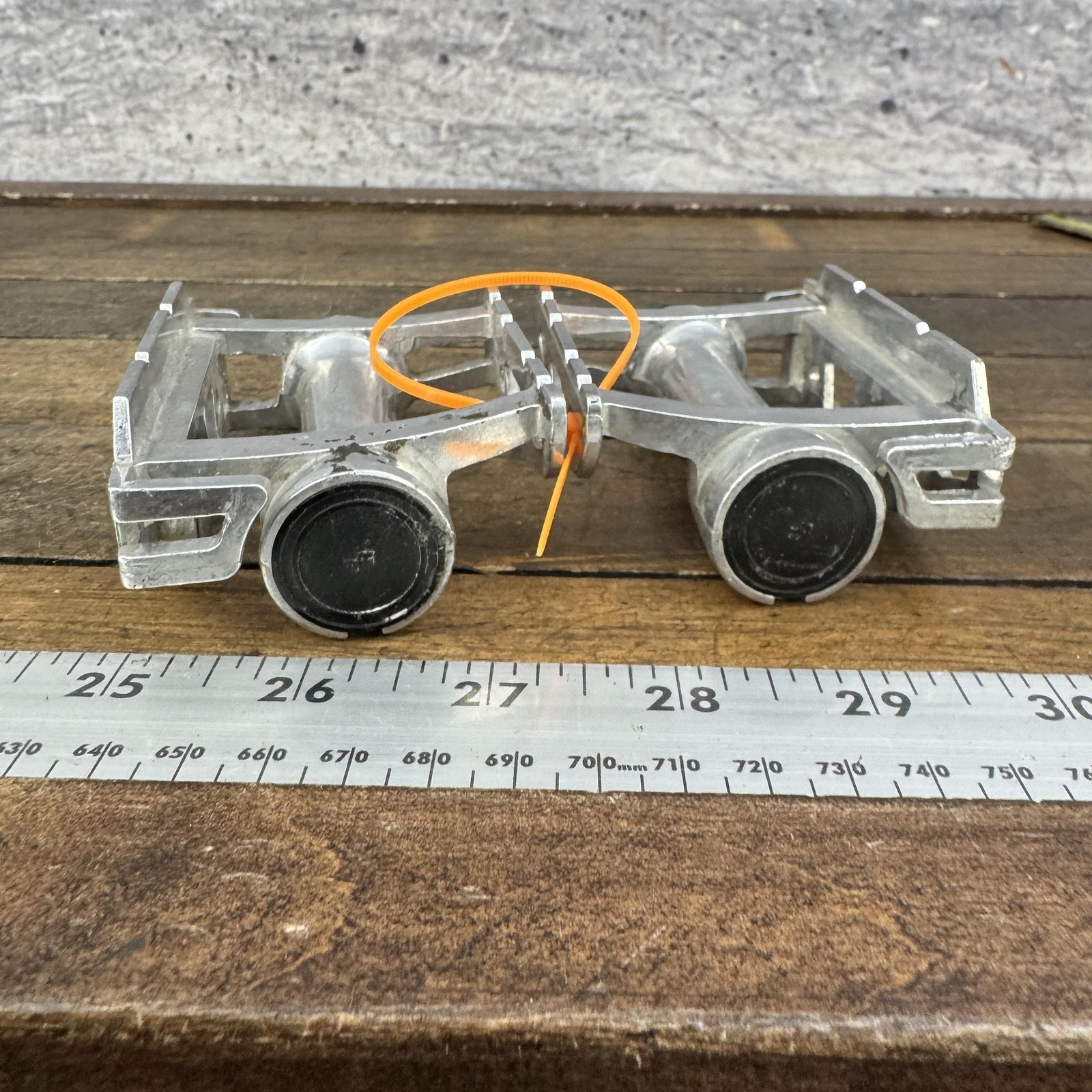 Vintage SR SP-250 Platform Bike Pedals 9/16 Silver Pair 365g Japan BMX Caps