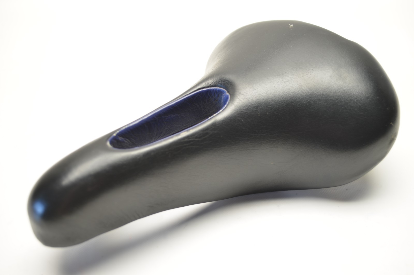 TERRY WOMENS LIBERATOR BICYCLE BLACK BLUE LEATHER SEAT SADDLE 245 MM X 163 MM