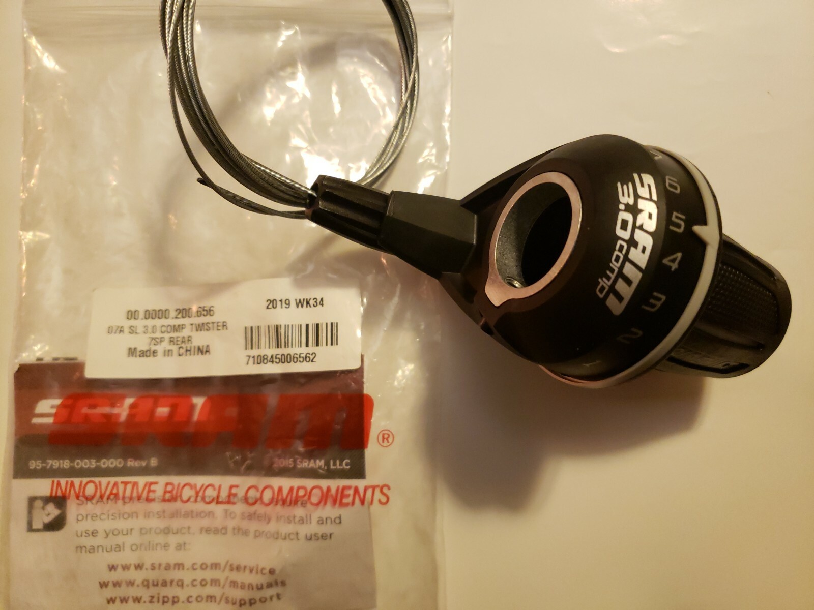 SRAM 3.0 Comp 7 Speed Bicycle Twist Shifter