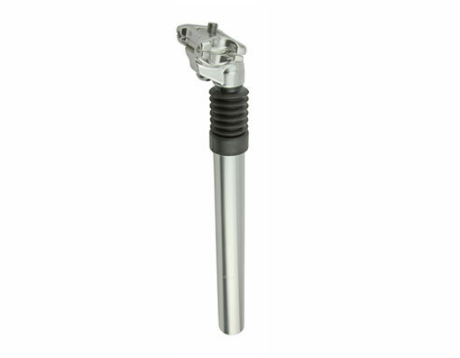 27.2 OUTER DIAMETER SUSPENSION MICRO-ADJUST ALLOY SEATPOST 350MM LONG IN SILVER.
