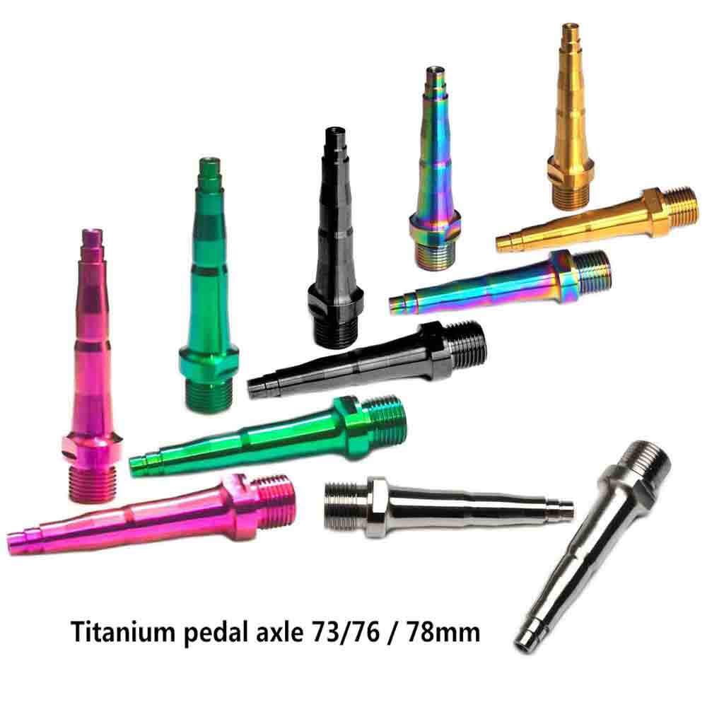 1pair Titanium Pedal Spindle, light axle 73mm 76mm 78mm for bike pedal