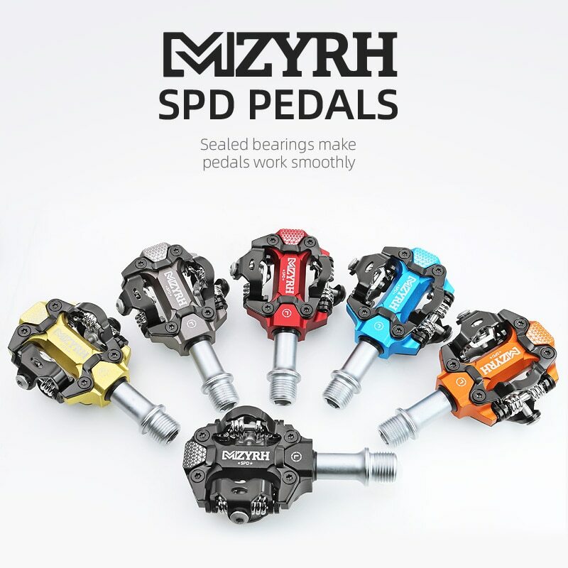 MZYRH 9/16″ Bicycle SPD Self-locking Pedals MTB Bike 3 Sealed Bearing Pedals