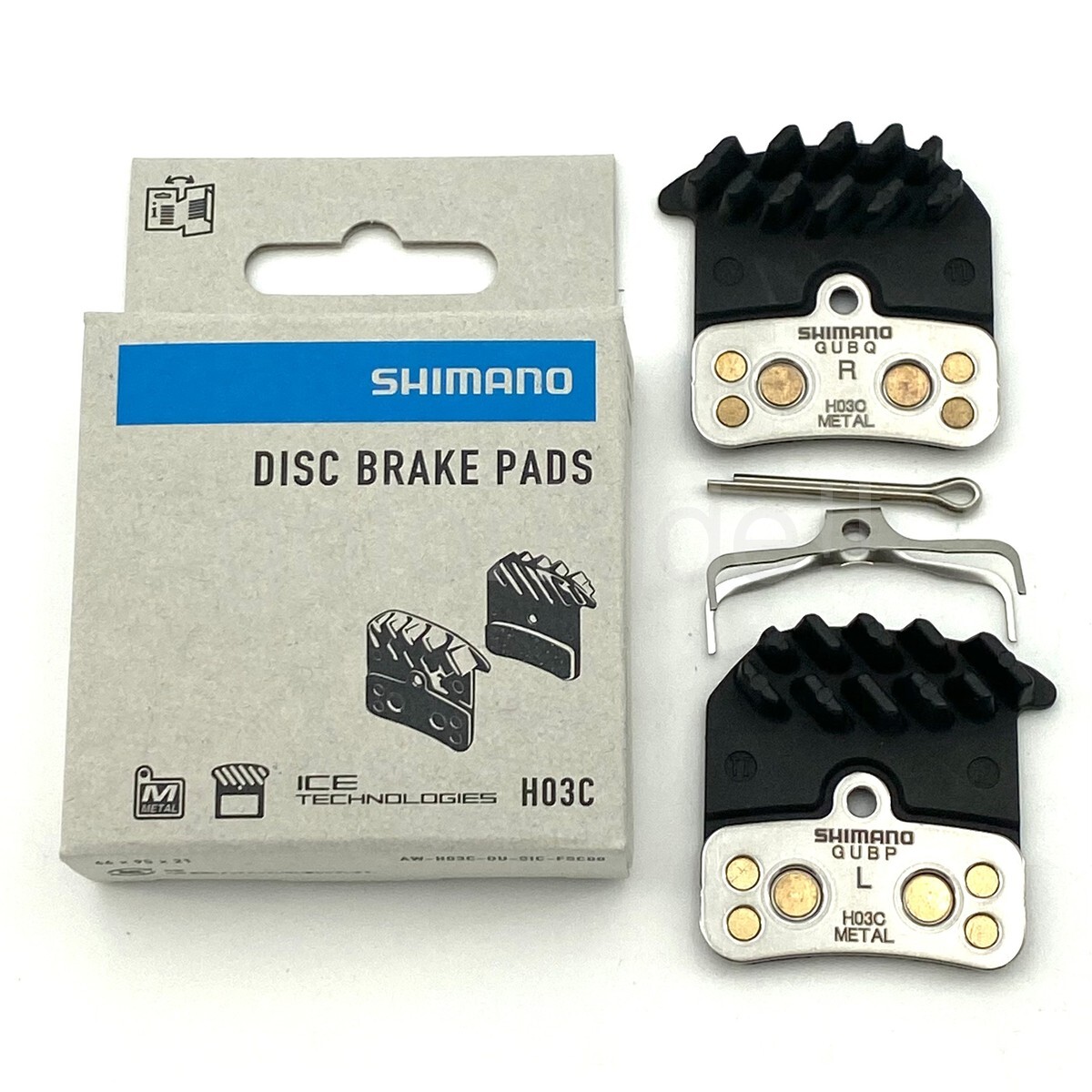 Shimano XT M8020,SAINT M820 ZEE M640 Meta l4-Piston Brake Pad H03C+Spring w/Fin