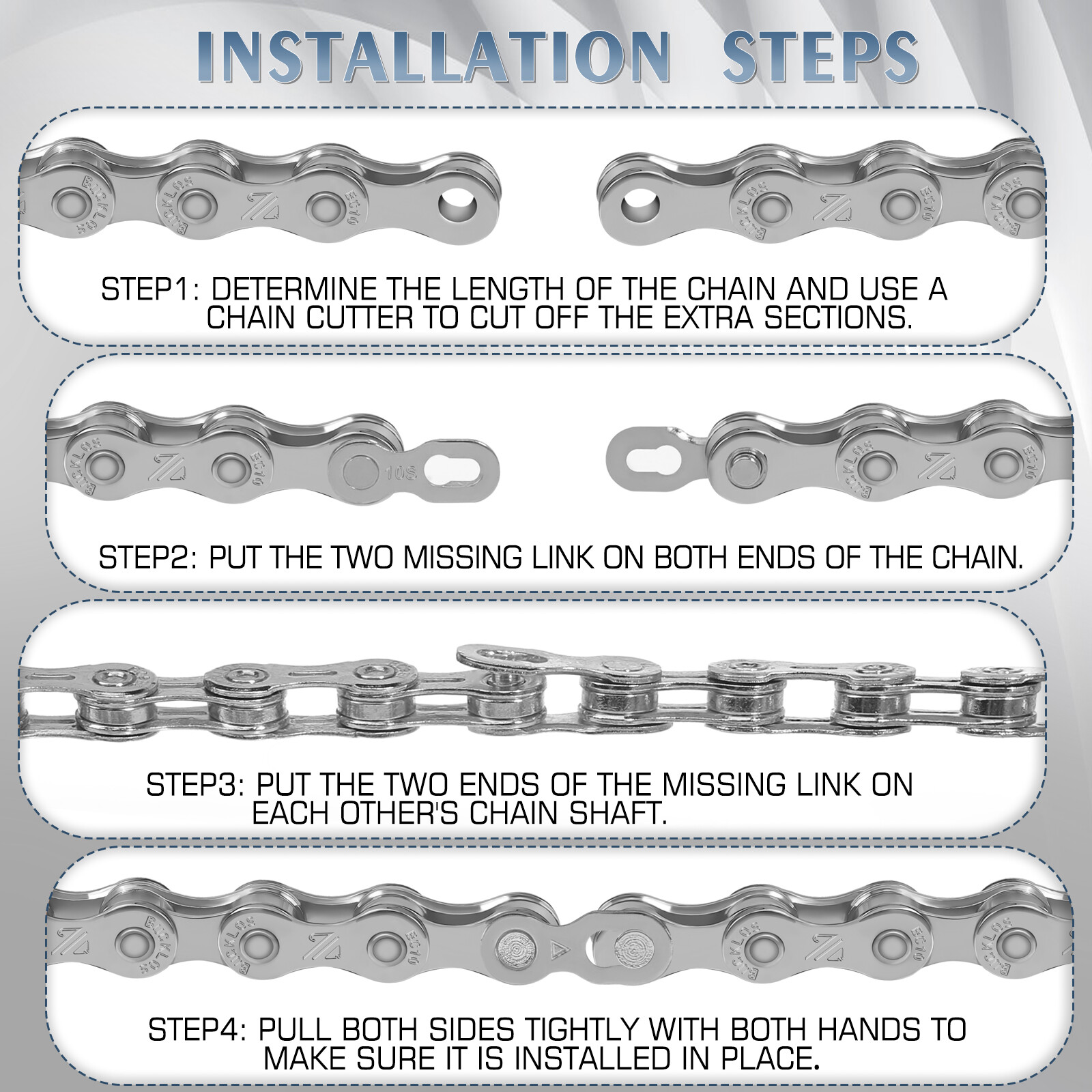 BIcycle Chain 6/7/8/9/10/11/12 Speed L/EL/SL for SRAM/Shimano/Campy 116/126 Link