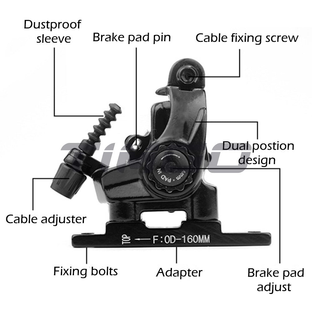 Racework Mechanical Caliper Line Pulling Mechanical Brake Caliper Dual Piston