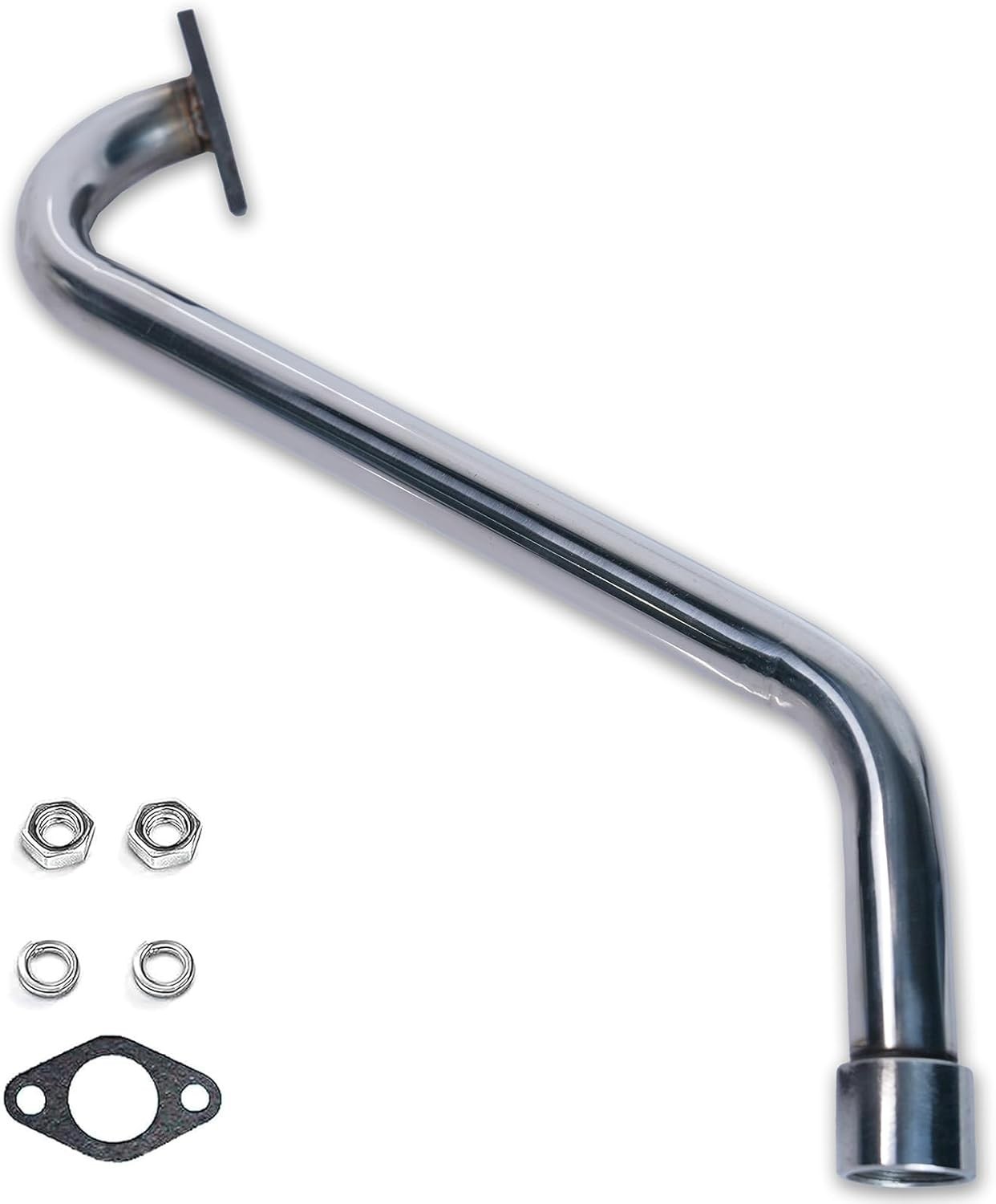 Burn-Free Right Long Pipe for Baja Warrior & Heat Mini Bikes – Stainless Steel