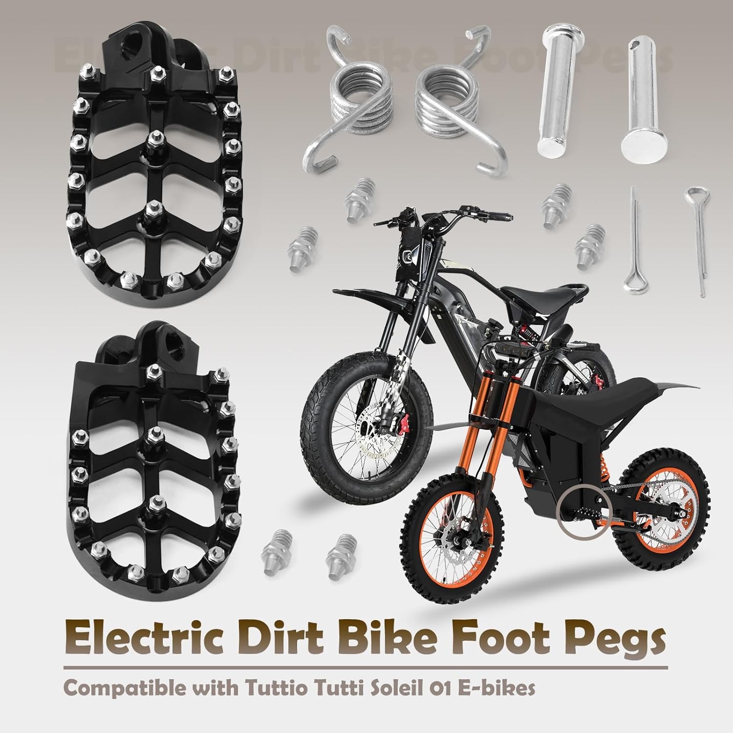 Electric Dirt Bike Foot Pegs Compatible with Tuttio Tutti Soleil 01 for GB SF