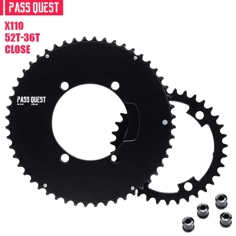 Bicycle 110BCD Double Chainring 4-Bolt 46-33T/48-35T/50-34T/52-36T/53-39T/54-40T