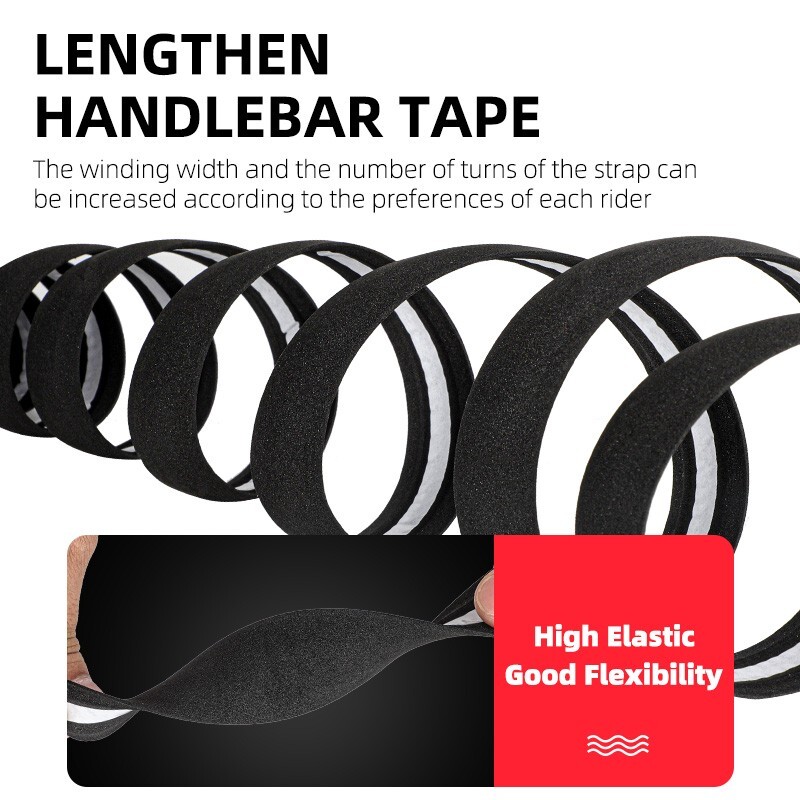 West Biking Road Bike Bicycle Handlebar Tape PU EVA Handlebar Tape Black One Pair