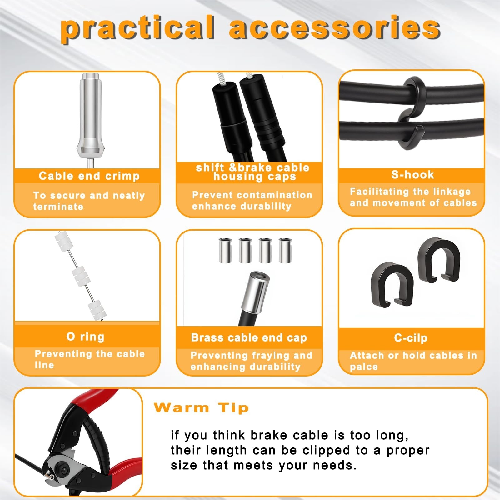Universal Stainless Steel Wire Cutter Kit for Bike Brake & Shifter Cables – MTB/
