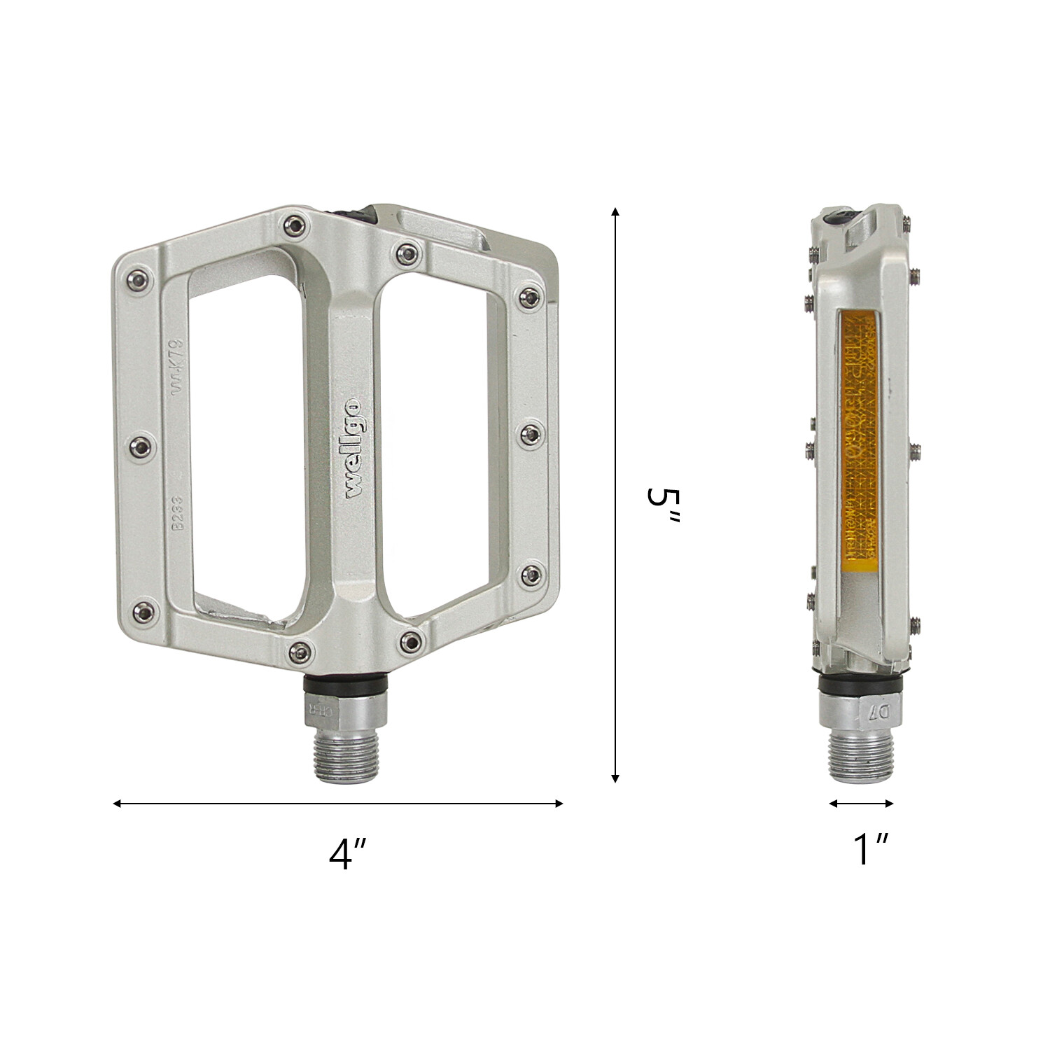 Wellgo B233AL Cr-Mo Spindle 9/16″ DU Sealed Bearing Bicycle Bike Pedals Platform