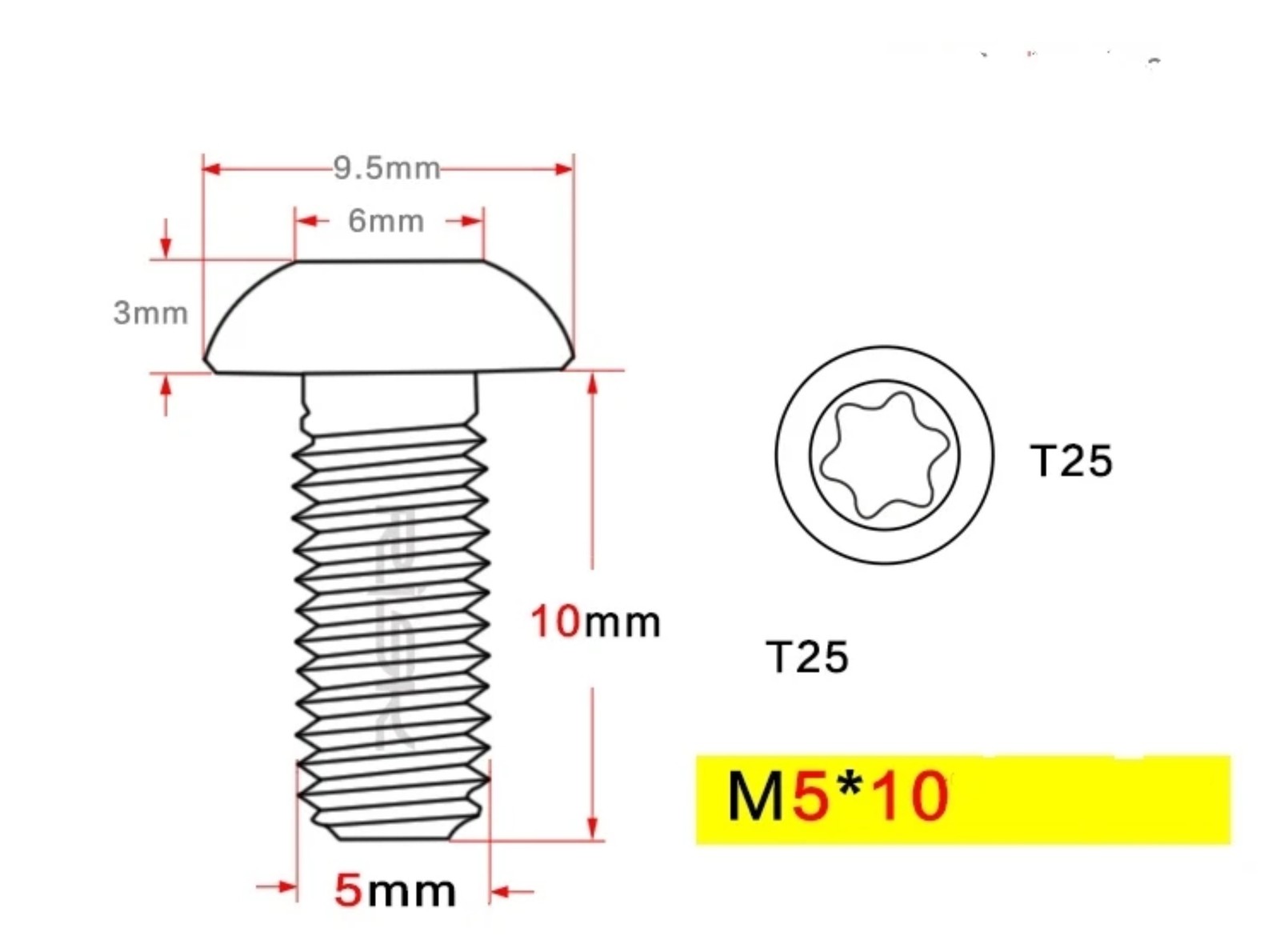 12Pcs Titanium Ti M5x10mm Mountain Cycling Bike Disc Rotor Bolt Torx T25 Gold