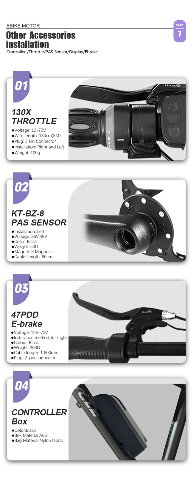 48V 750W E-Bike Conversion Kit 20 24 26er*4.0Tyre Rear Hub Motor Drive 40-50km/h