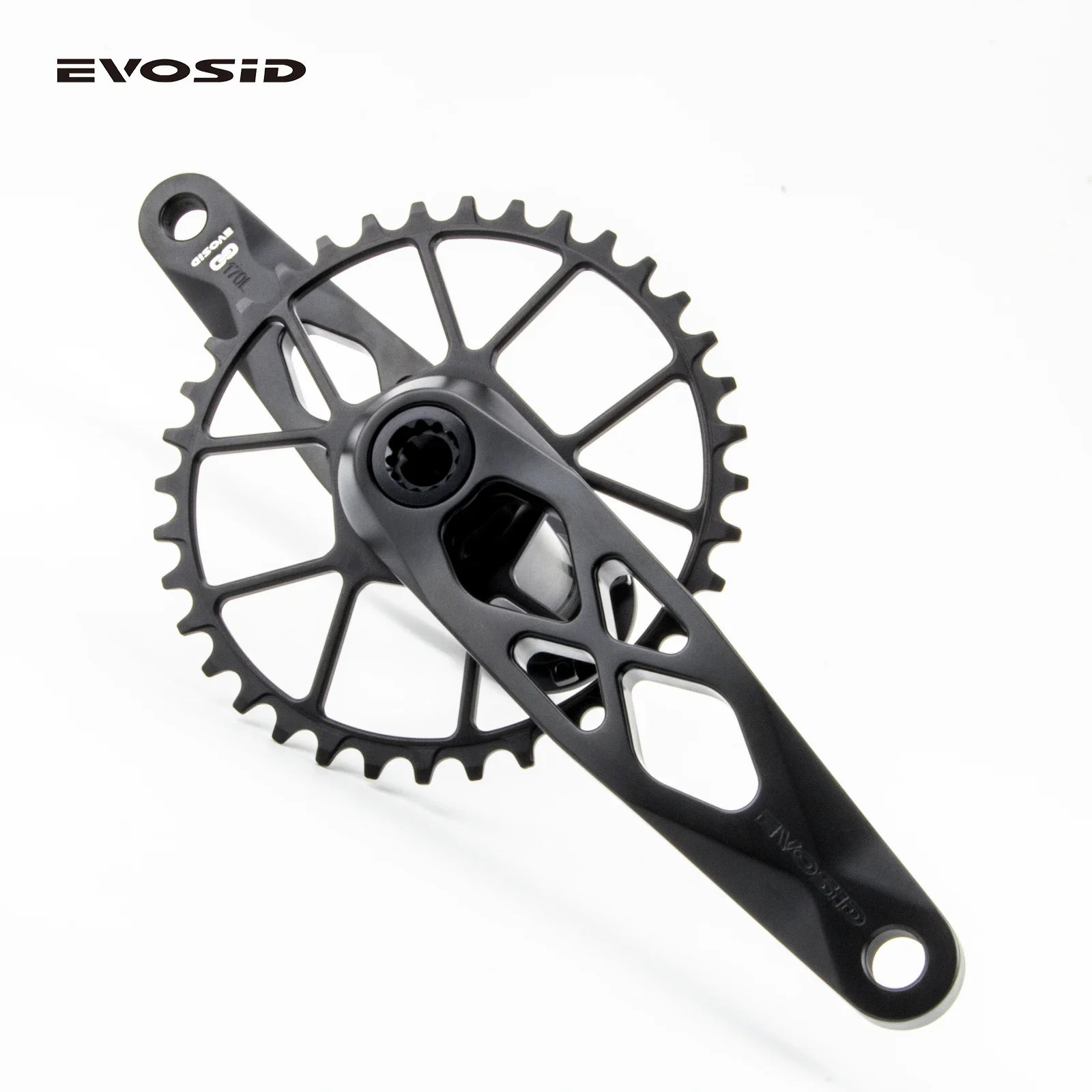 Ultralight AM MTB Bicycle Crankset 165/170/175mm Cranks Arms 3-nail Chainrings