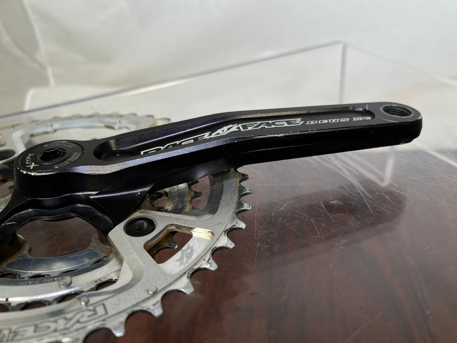 Race Face Deus XC Crankset – Vintage Retro MTB Triple Chainrings w/BB 170mm
