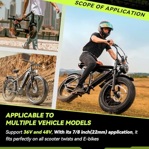 20X Full Twist Throttle 12V-72V Ebike Throttle, E-Bike Throttle for Electric