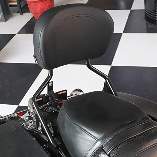 Detachable Upright Passenger Backrest Sissy Bar w/Back Rest Pad Black