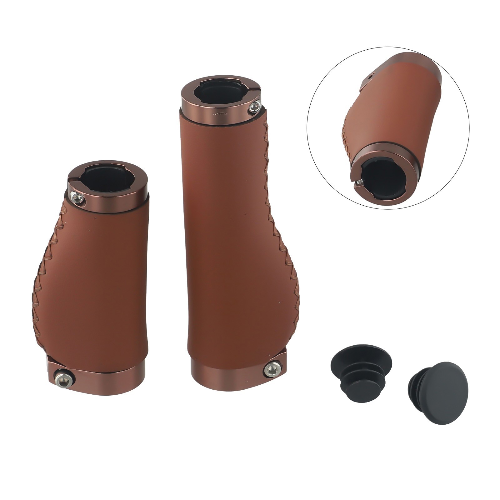 Bike Bicycle Anti-skid Ahock Handlebar Grips Long/Short Leather Handlebar Cover
