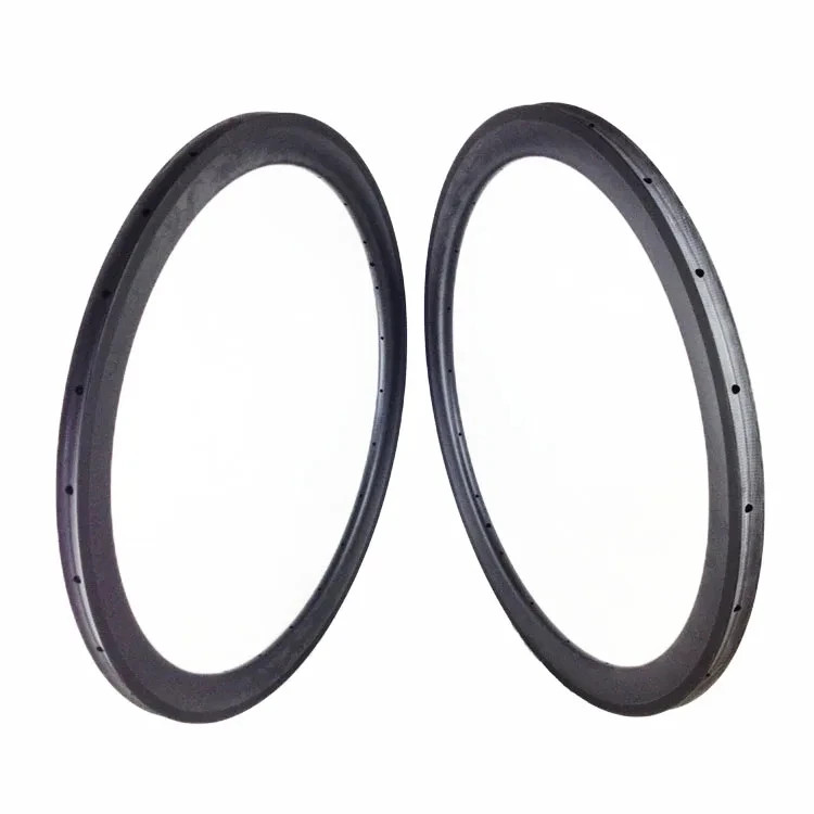 2 Pc 700c 60mm Depth 28mm Width Road Carbon Bike Rim Tubular V/Disc Brake Wheels