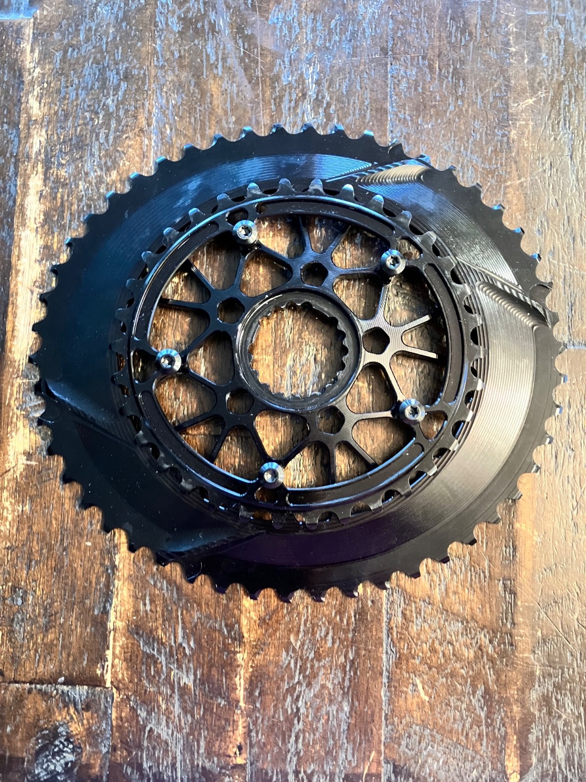 Absolute Black Premium 2X Road Oval Chainring for Cannondale 50/34T